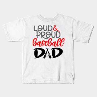 Baseball Dad Kids T-Shirt